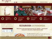 Tablet Screenshot of hotelrestaurantdulac.com